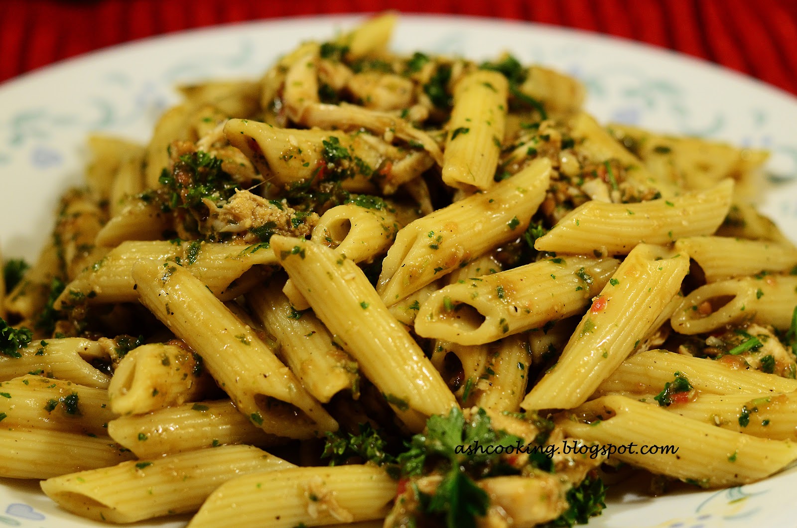 My Cookbook Chicken Penne Pasta Salad with Tomato Pesto Sauce