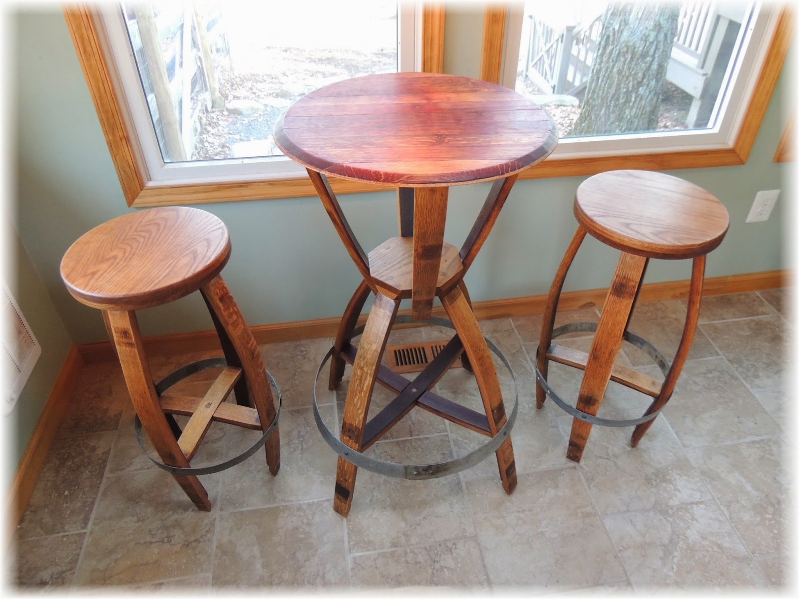 Cork To Barrel Wine Barrel Bistro Table