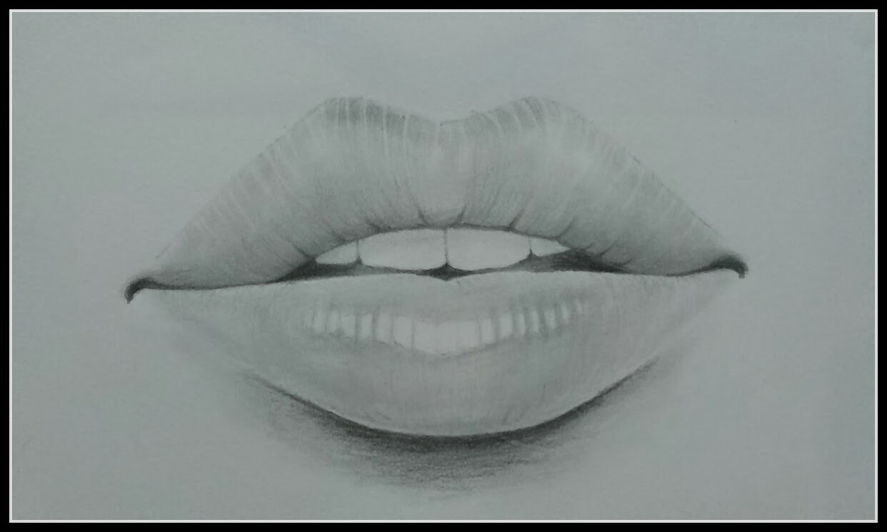 Desenhando Boca Realista  How to draw a realistic mouth 