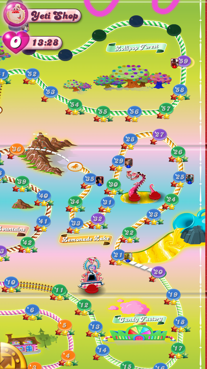 Pink and Blue Review Candy Crush Saga Screen shots
