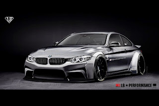 BMW 4er Coupe mit Liberty Walk Widebody-Kit
