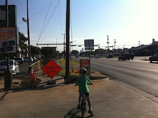 cycling with children in Austin