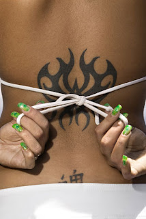 Tribal Back body tattoo ideas for girls