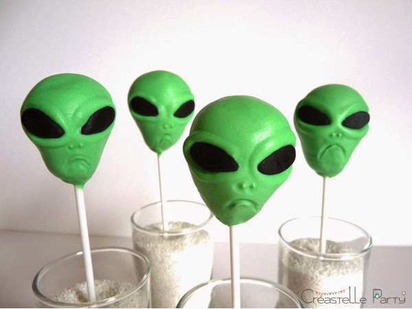 groupe cake pops alien / extra-terrestre