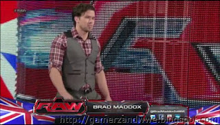 Brad Maddox enters the ring