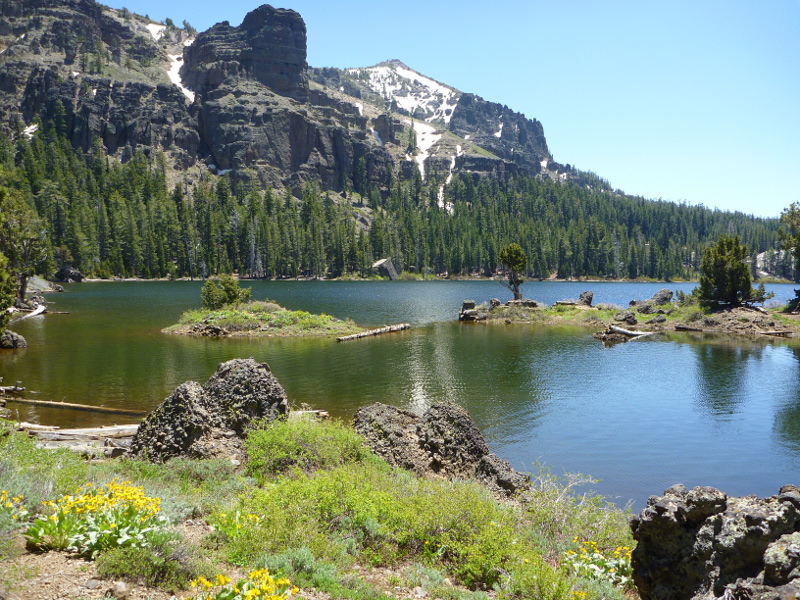 Trailing Ahead Round Lake between Big Meadow and Meiss Meadow
