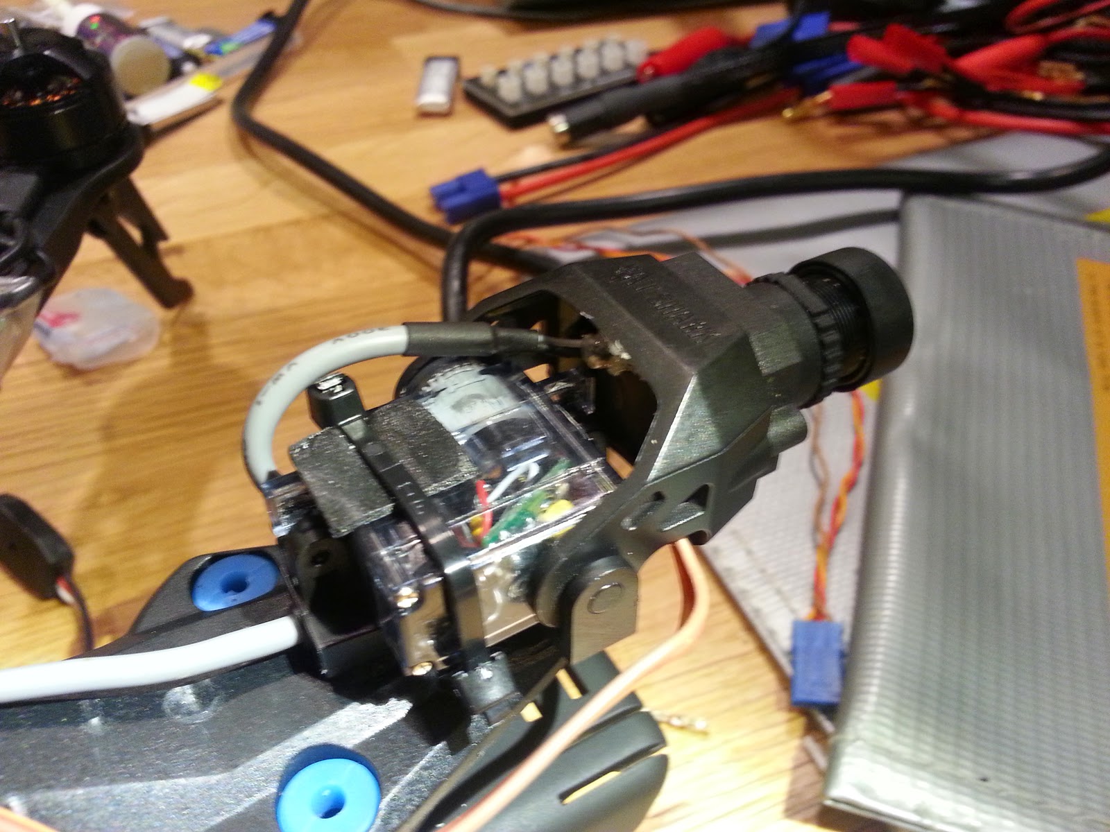 Camera attached to the mobius mount