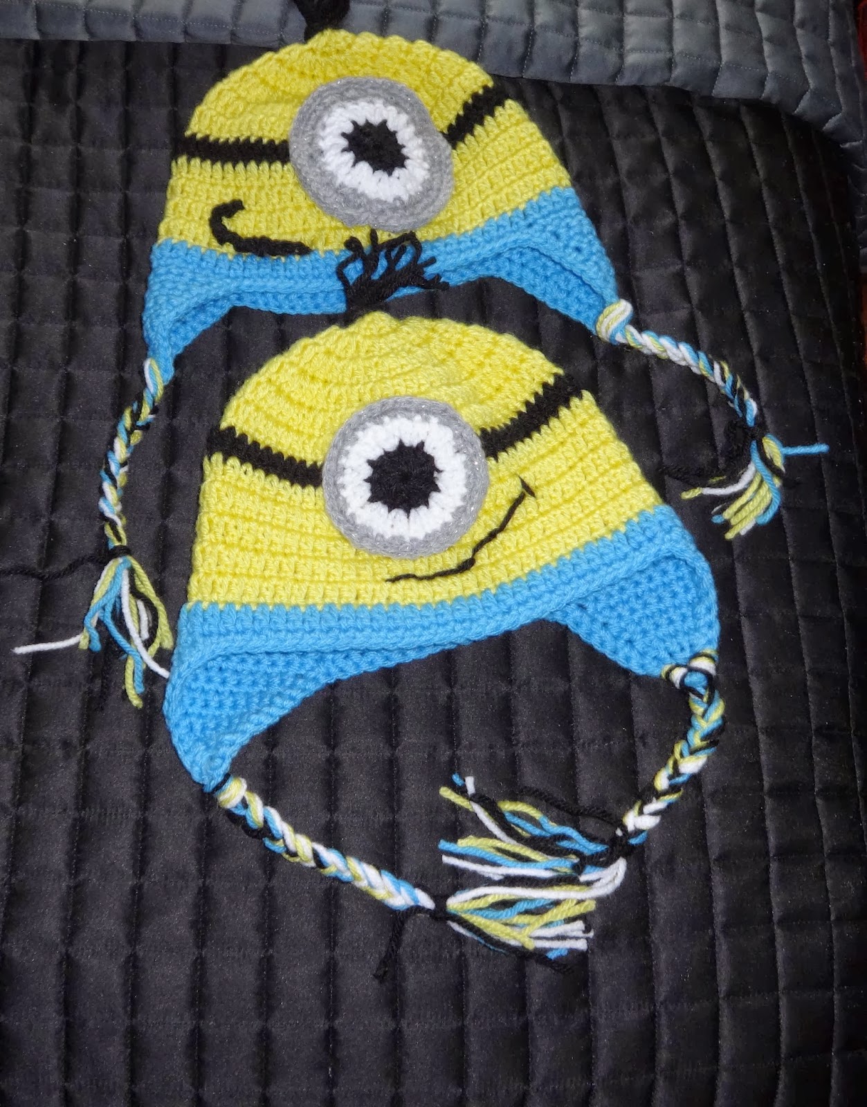 Its Craftini Time!: Minion Earflap Crochet Hat and Beanie ...
