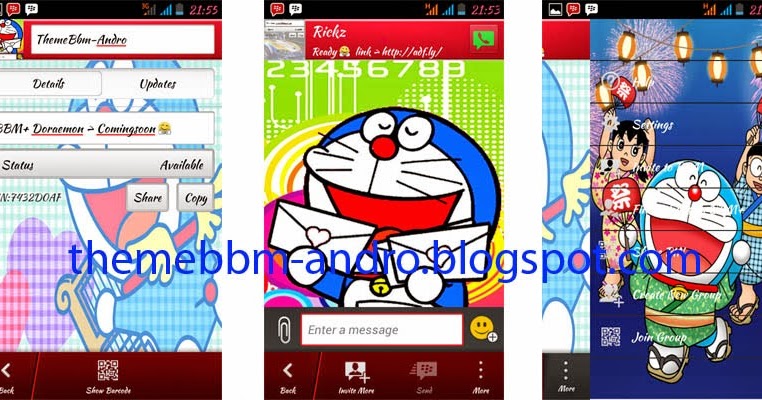 Tema BBM Android BBM+ DORAEMON Based v2.0.0.13