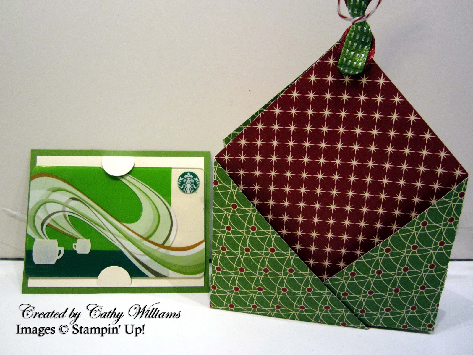 Inking It Up With Cathy Be of Good Cheer Paper Gift Card Holder...