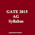 GATE 2015 Agricultural Engineering (AG) Syllabus