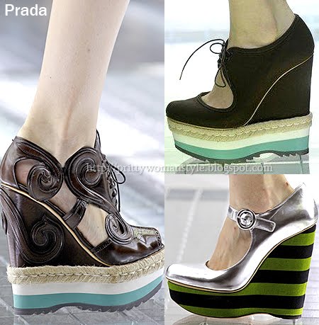 обувки на платформа Prada