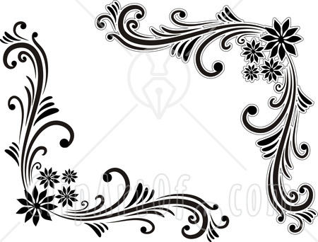 Featured image of post Black And White Floral Design Border - The most common white floral border material is cotton.