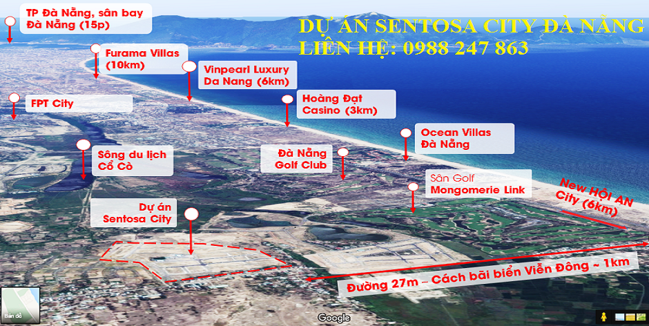 Dự án SENTOSA CITY - đất nền ven biển phía Nam Đà Nẵng