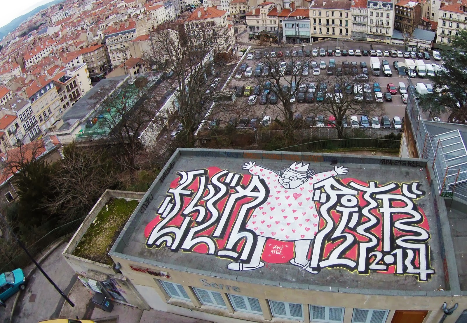 Ella & Pitr New Rooftop Piece - Saint-Etienne, France Street