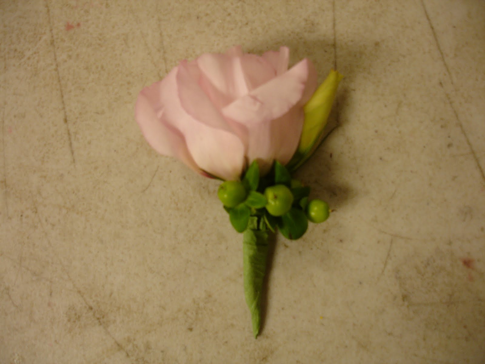 Pink Lisianthus Boutonniere