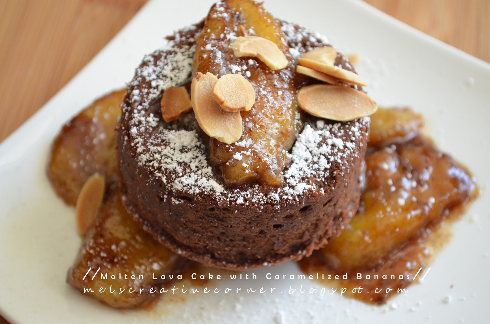 Molten Lava Cake with Caramelized Bananas!