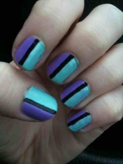 I created this very quick and easy nail art design using Rimmel Lycra Pro