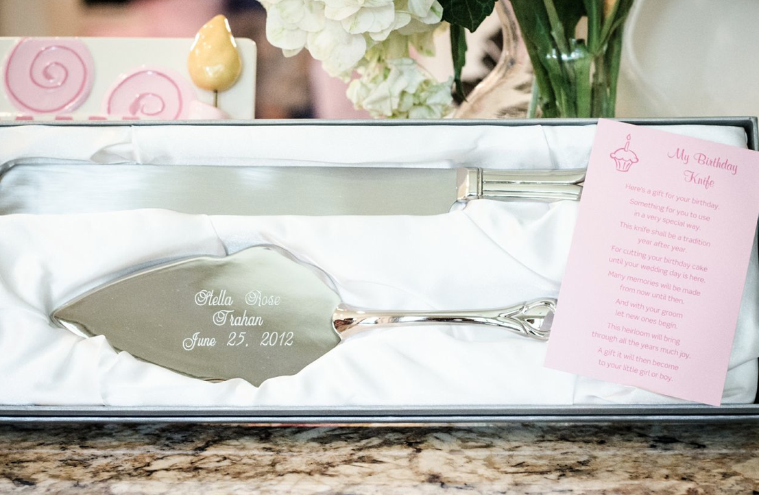 1st birthday cake knife to use and pass down Birthday traditions