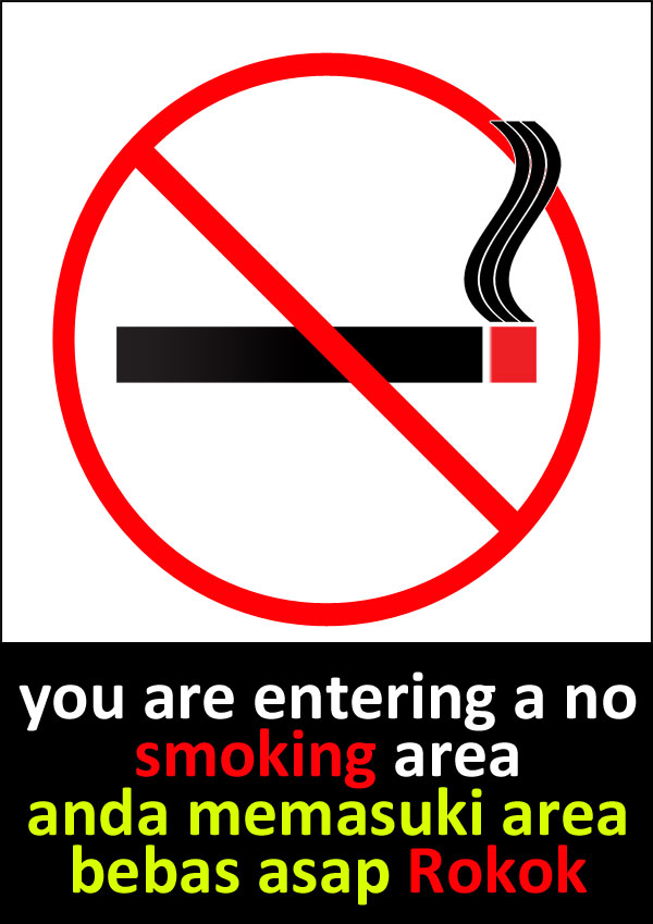 poster kampanye kawasan dilarang merokok