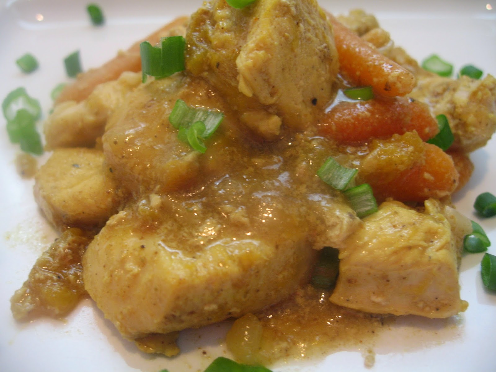 Lulu Cooks and Tells Slow Cooker Mango Chicken Curry