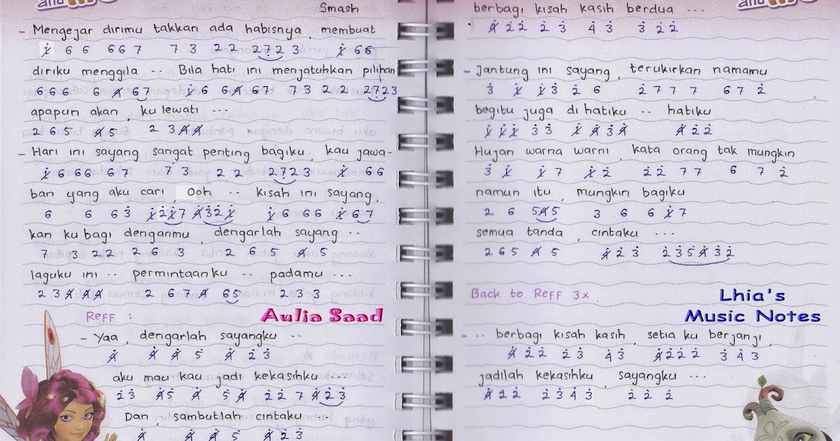 Not Angka Smash Kisah Romantis Aulia S World