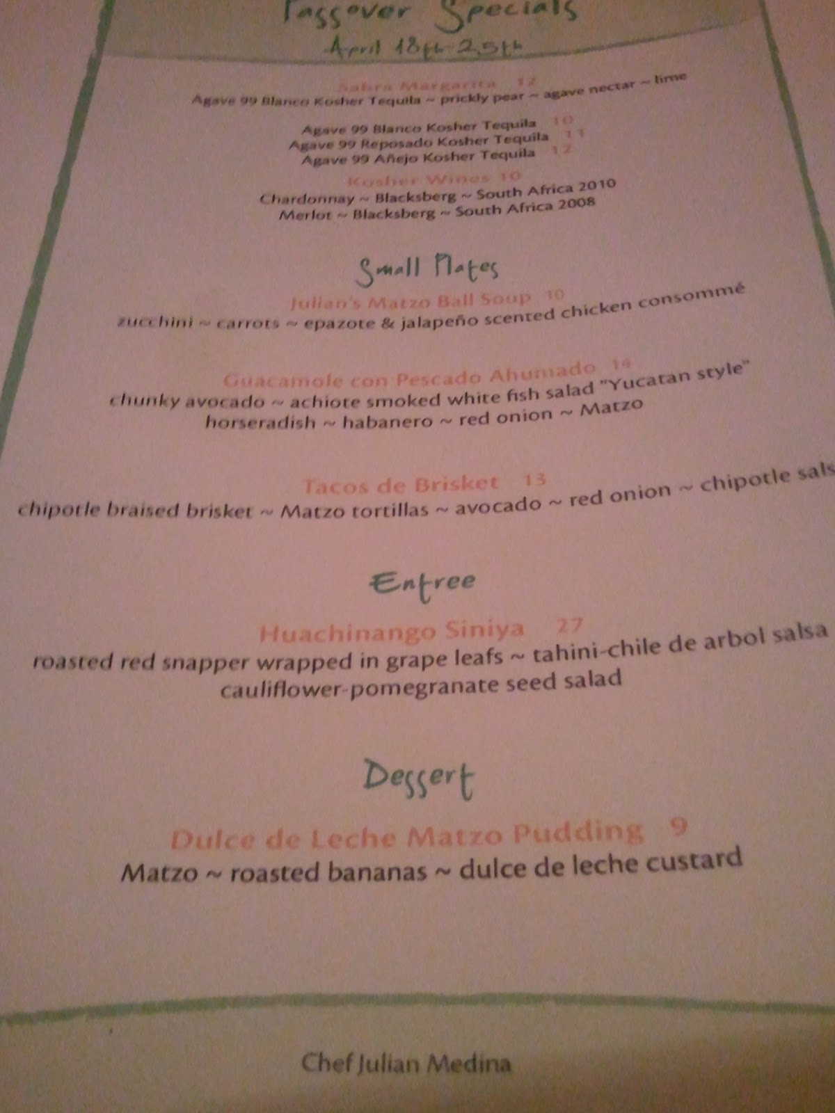 Passover Seders in NYC,