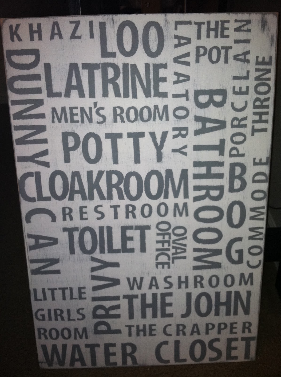 different names for the bathroom My  Value