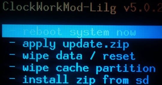 Screenshots Of Latest Clockwork Mod Lilg Recovery v5.0.2.7 On Samsung