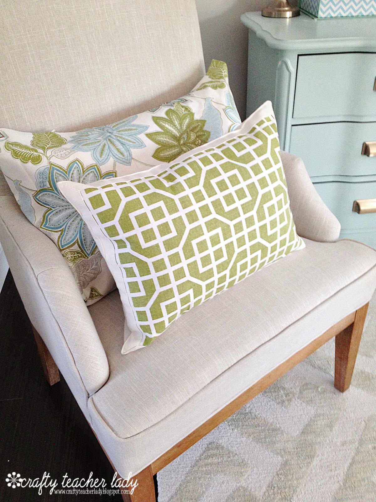 Crafty Teacher Lady Placemat Turned Toss Pillow