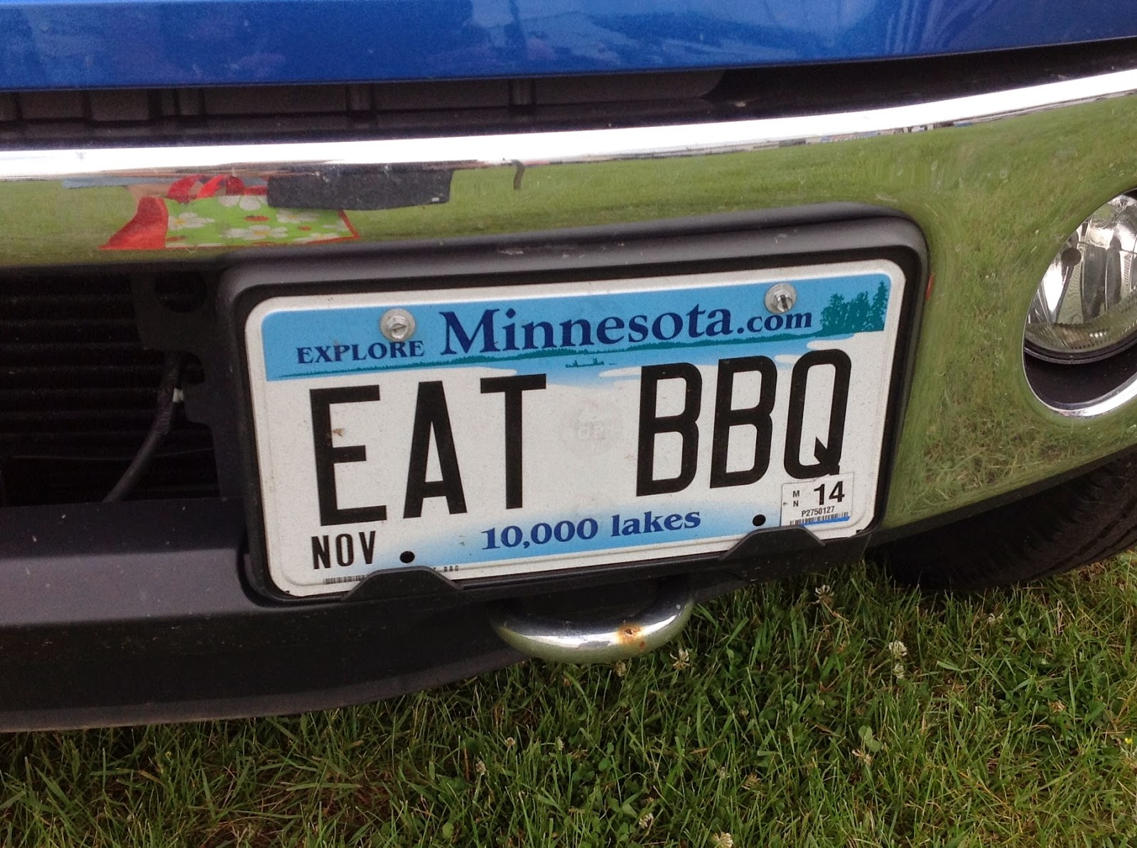Minnesota license: Eat BBQ