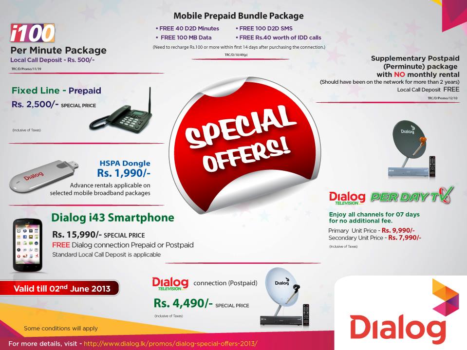 News from Sri Lanka Dialog Special Offers 2013