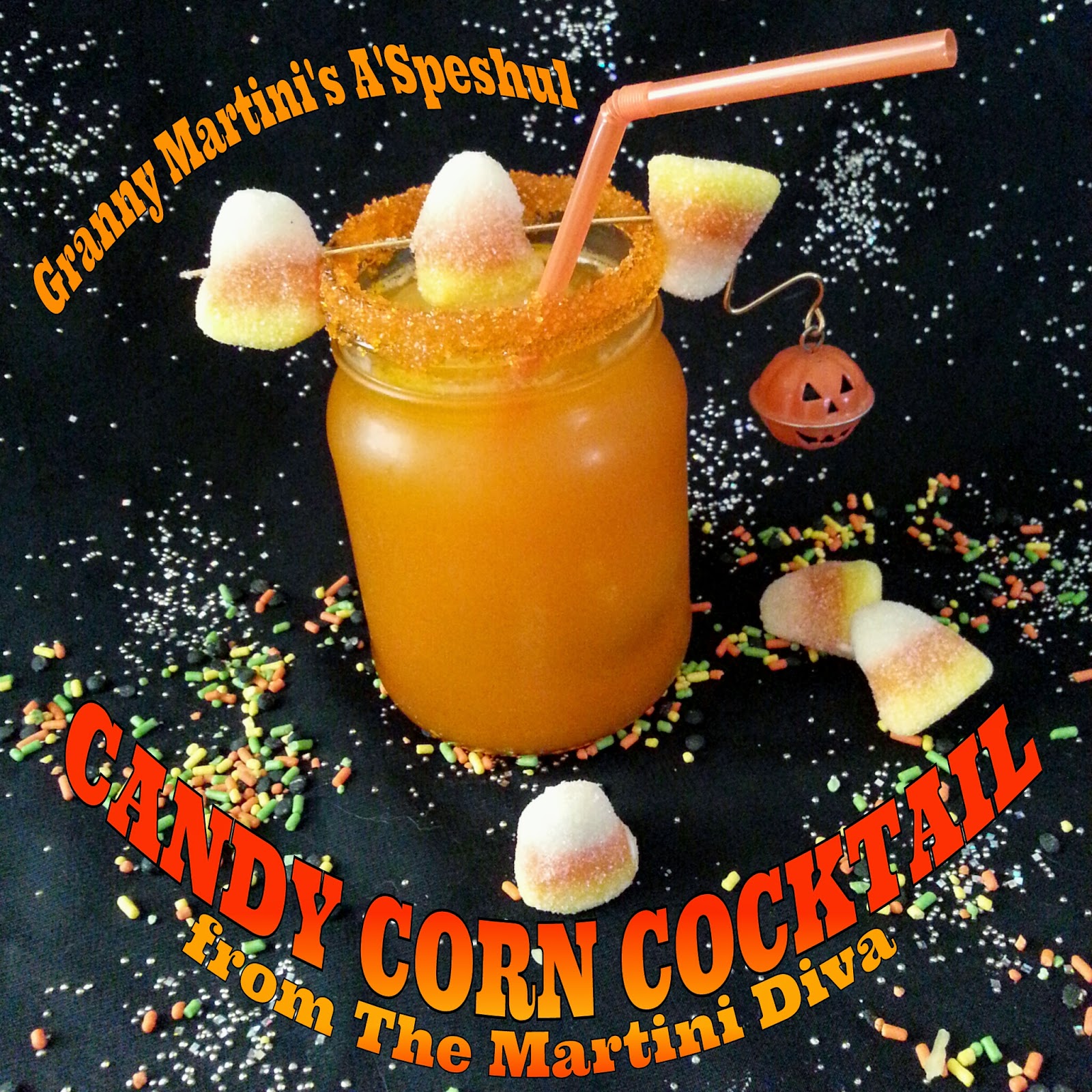 The MARTINI DIVA CANDY CORN COCKTAIL & MOONSHINE RECIPES
