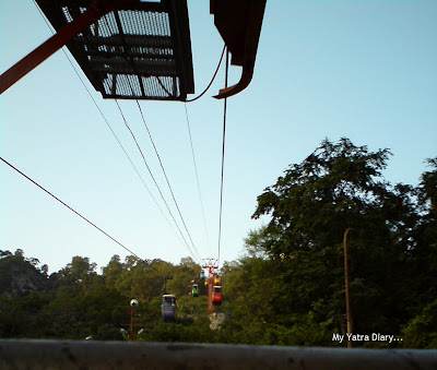 Cable car chairs all the way upto the Mansa Devi and the Chandi Devi Temples in Haridwar
