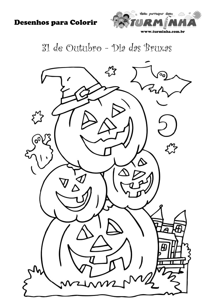 desenhos do dia das bruxas para colorir halloween desenhos