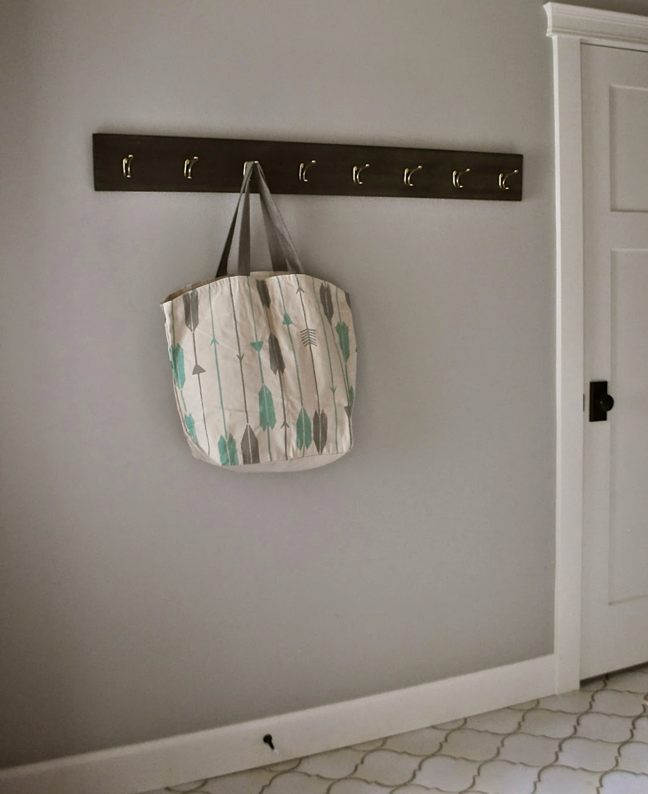 Wood + Brass Coat Rack