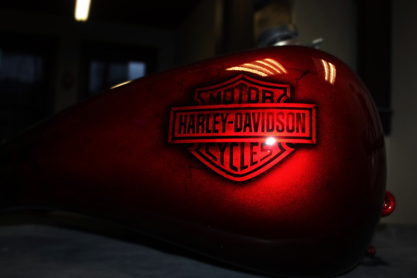 Online Motorcycle Paint Shop Candy apple red with gambling skulls and