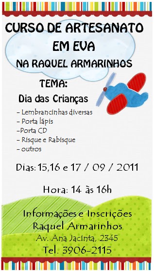 Arte Beb u00ea Atelier CURSO DE ARTESANATO EM EVA Cursos De Artesanato Uberlandia ~ Arte Beb u00ea Atelier CURSO DE ARTESANATO EM EVA