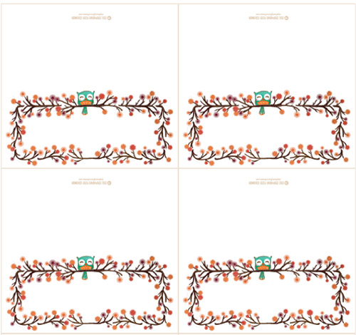 free christmas place cards templates
