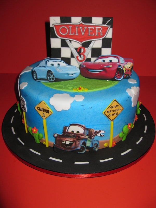 Birthday Cakes For You: Blue Cake with decoration car