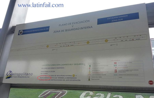 Errores ortográficos en estaciones del Metropolitano -> PERMANESCA