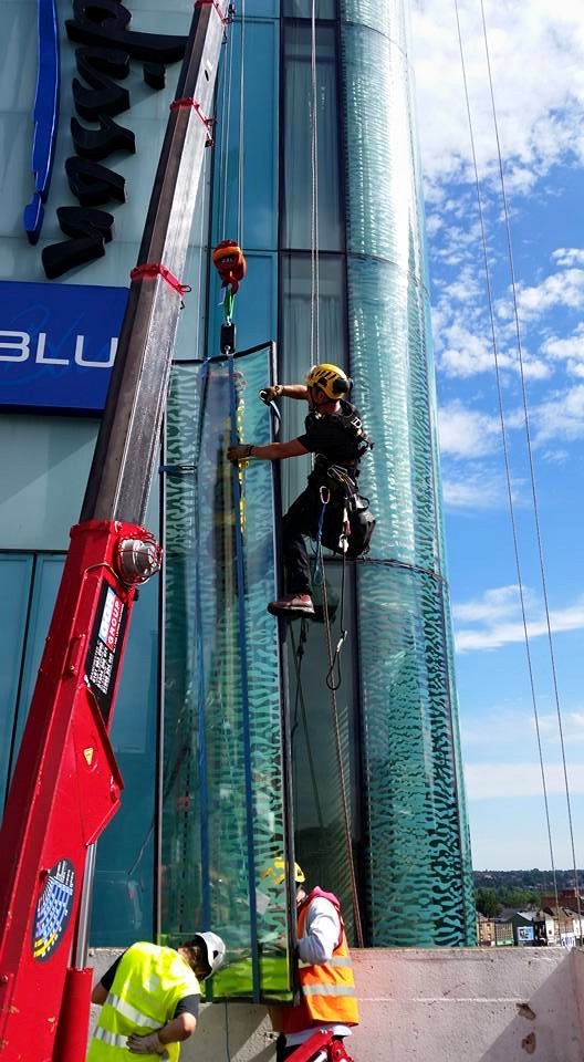 Rope Access Glazing Install Rope Task Limited