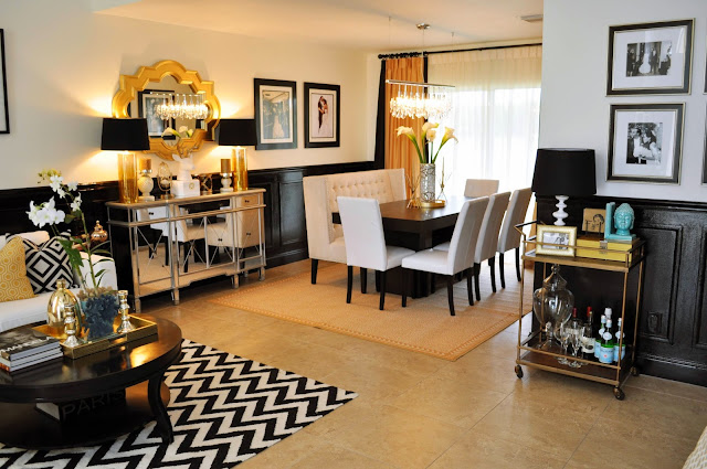 Live Laugh Decorate: A Black, White and Gold Reveal