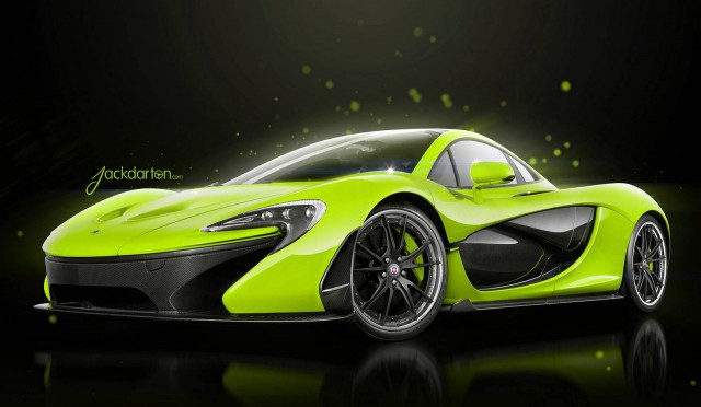 mclaren-P1-render-HRE-wheels-lime-green.