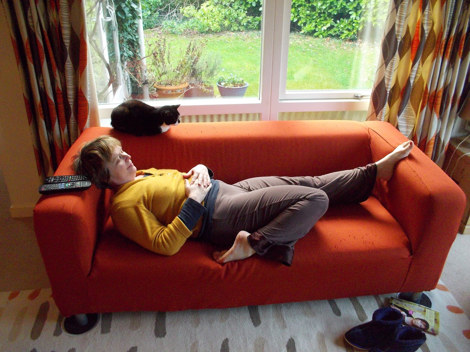 sofa yoga be a couch potato Yoga With Your Slippers On