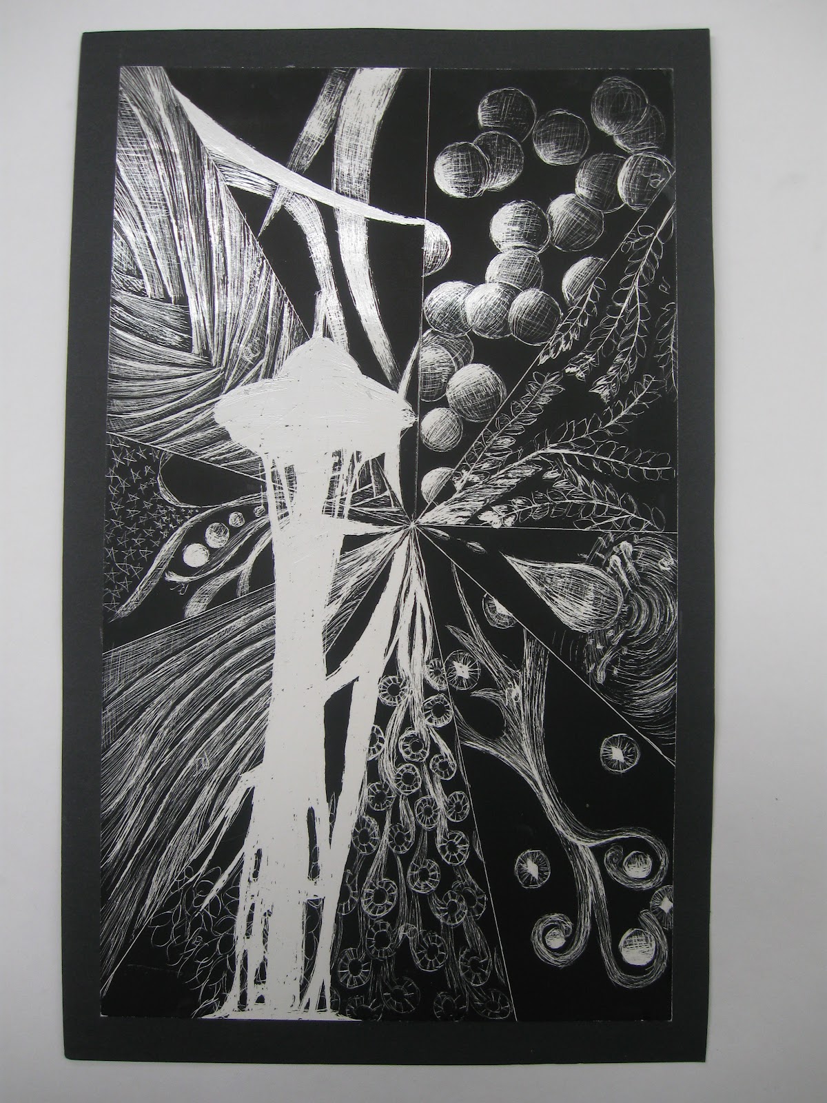 My Art Classroom Zentangle Negative Space Scratchboard