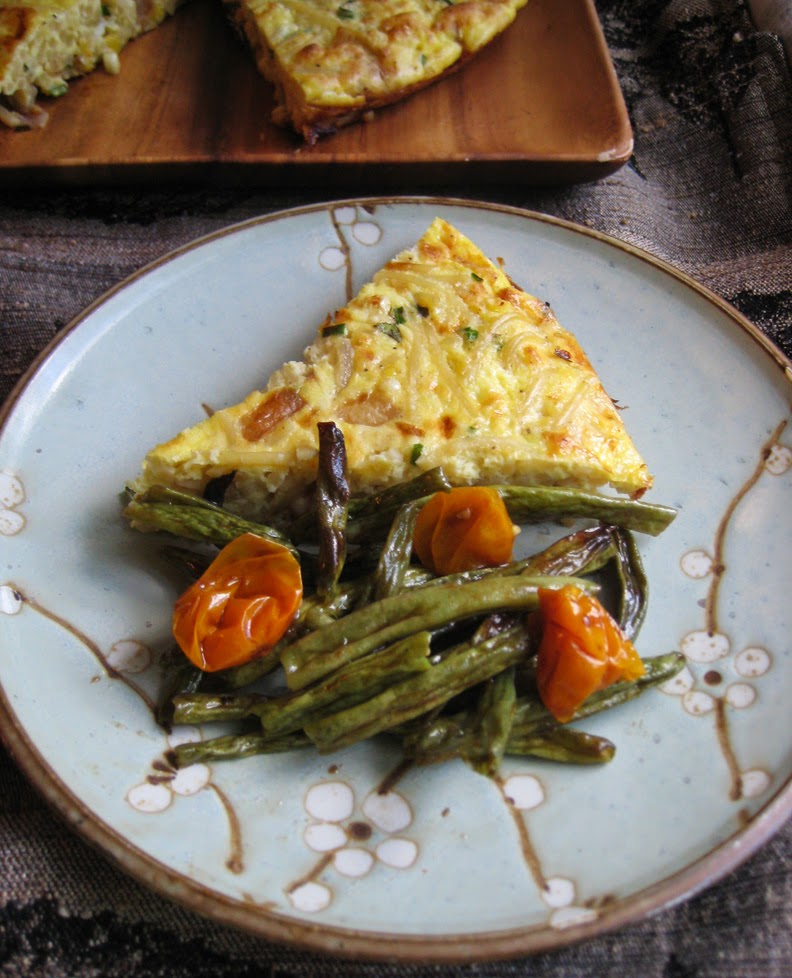 minxeats recipes, recaps, and restaurant reviews Pasta Frittata with Roasted Vegetables