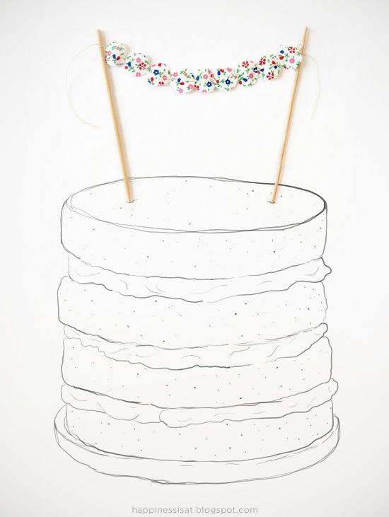 Handmade cake bunting from Happiness is... Custom made, made to order. Handmade cake bunting from Happiness is... Custom made, made to order.