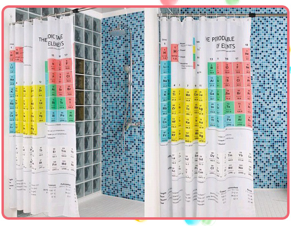 Hobby Center: Periodic Table of the Elements Shower Curtain from ...