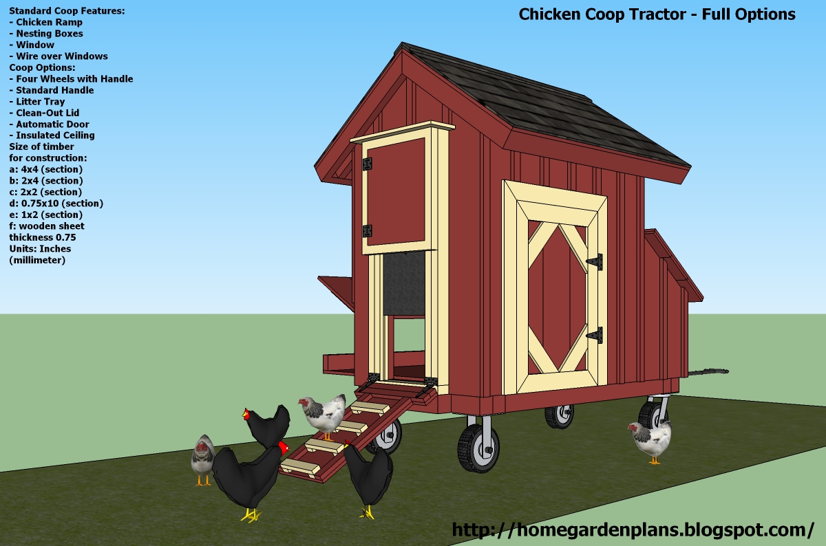 plans: T100 - Chicken Coop Tractor Plans - Free Chiken Coop Plans ...